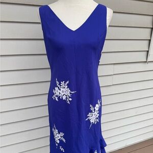 Dressbarn Dress Barn Woman 10 Blue White Dress